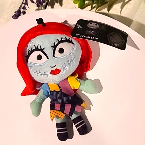 ⭐️Disney's Small Tim Burton's The Nightmare Before Christmas Sally 6" Plush Clip - Picture 7 of 7